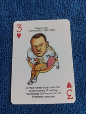 Reggie Cobb Card Tennessee Volunteers Hero Decks Playing Card Football Card