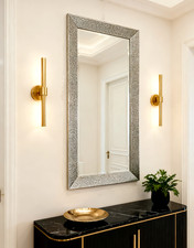 Extra Large Mirror Silver Bevelled Thick Classic Art Frame Wall 140cm x 80cm