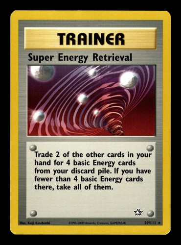 Super Energy Retrieval 89/111 Rare Neo Genesis Pokemon Unlimited Near Mint