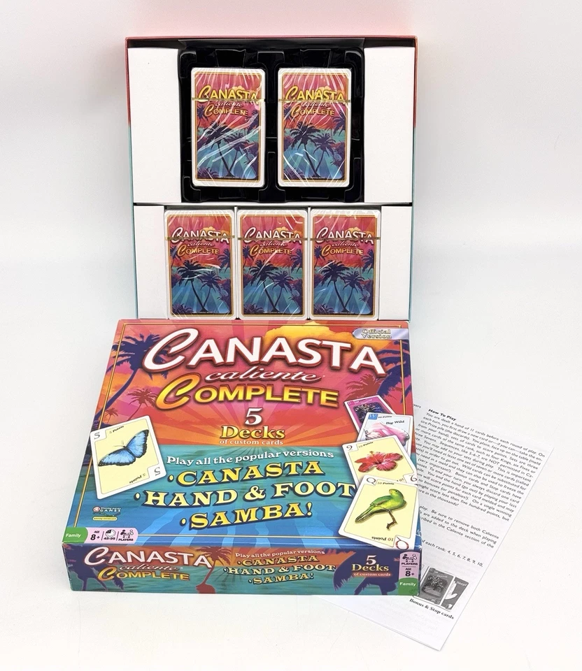 NOB Canasta Caliente Complete 5 Decks Winning Moves Card Games Hand & Foot Samba - Image 2 of 4