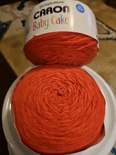 2 Yarnspirations CARON BABY CAKES Yarn soft summer stripes collection Rosey Red