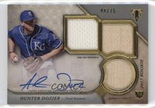 2017 Topps Triple Threads Silver 48/75 Hunter Dozier #RPA-HD Auto 1ek2