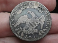 1820 Capped Bust Silver Half Dollar- VG/Fine Details, Overton O 108, Large Date