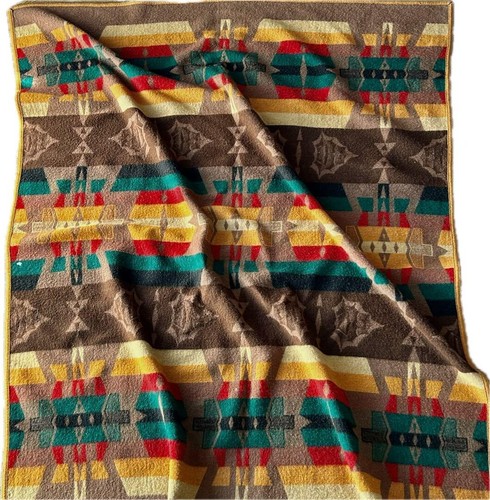 1930's Pendleton Cayuse Indian blanket, beacon pattern, Navajo Real vintage - Picture 4 of 16