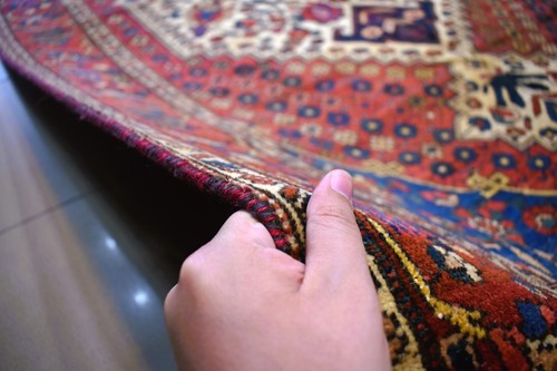 Collectors Antique Caucasian Area Rug 5x8 ft Red Geometric Persian Tribal Carpet - Picture 21 of 22