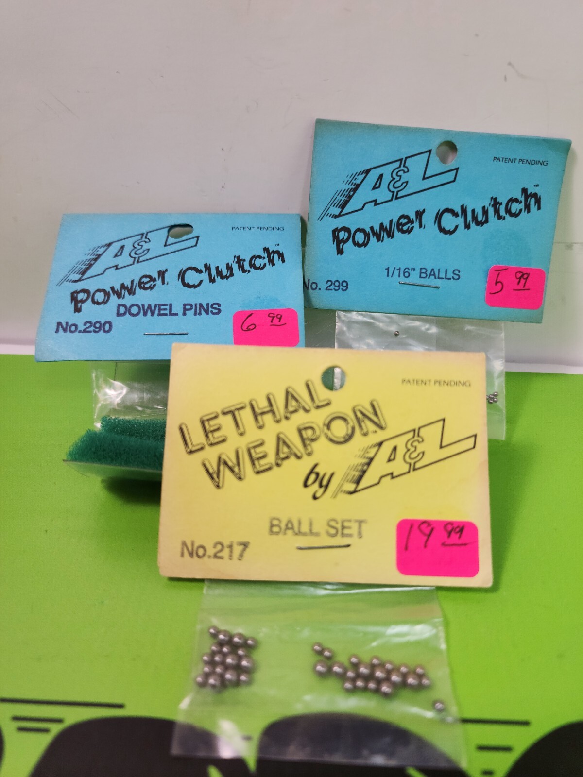 Vintage RC Part's Lot A&L DIFF BEARINGS #299,217 DOWEL PINS#290 NOS