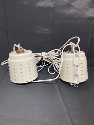 Vintage Duraco Products Double Swag Plastic Blow Mold Garden Patio Lights RARE