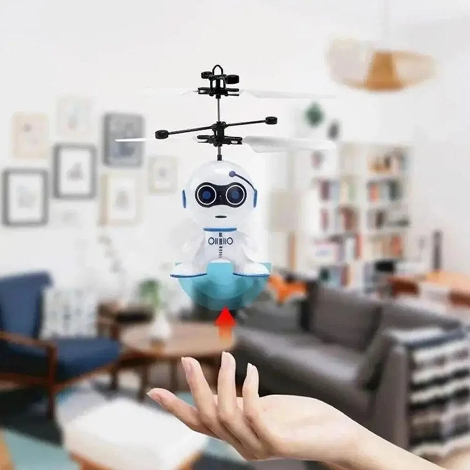 Flying Robot MiniDrone Rechargeable Flying Toys for Boys Age 3 4 5 6 7 Year Kids - Image 2 of 4