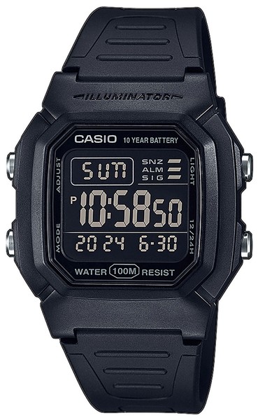 Casio Digitaluhr W-800H-1BVES Armbanduhr Digital Herren Damen Uhr-image