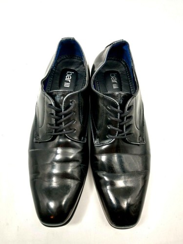 Black Derby Lace-up Oxfords Dress Shoes 