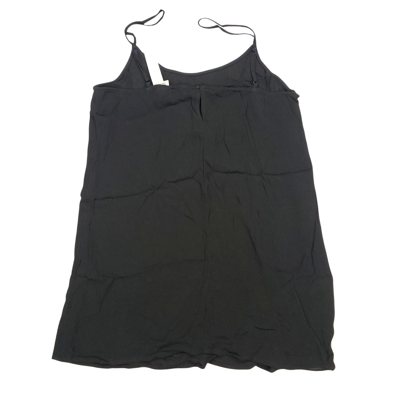 UNDERCOVER Victorias Secret Rosa Nero Regolabile Spaghetti Strap Abito Slip Foderato Casual W