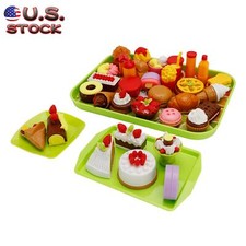 Set of 34 Simulation Food Dessert Ice Cream Bread Food Toy For Boys  Girls USA