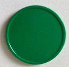 GREEN PLASTIC 35MM DIAMETER TOKEN - BAG OF 100 - HOME SCHOOL EVENT REWARD VOTING