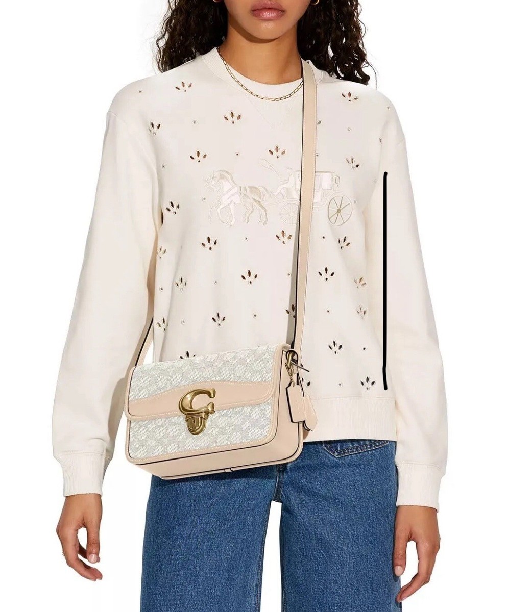 Women Coach Signature Jacquard Studio Shoulder Bag | eBay