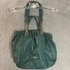 Tre Vero Hobo Handbag Womens Purse Shoulder Bag Teal Blue Cow Leather Large