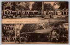 Postcard Black Bear Cabins Gas Station Restaurant Daytona Beach Fl