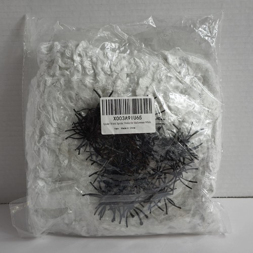 Halloween Decorations Large Spider Web Stretch Cobweb and Fake Spiders