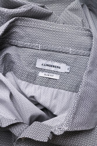J.Lindeberg Daniel CA Season Stretch Men Casual Shirt Slim Fit Grey size XL - Picture 4 of 6