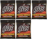 Ghs Vn-l Vintage Bronze 85/15 Light Acoustic Guitar Str... (5-pack) Value Bundle on sale Ghs Vn-l Vintage Bronze 85/15 Light Acoustic Guitar Str... (5-pack) Value Bundle on sale