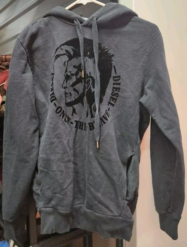 Diesel Hoodie Mens Medium Indian Head Logo Sweatshirt