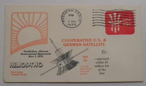 STAMPMART: USA 1979 PASADENA CA HELIOS - TWO COOPERATIVE US & GERMAN SPACE COVER