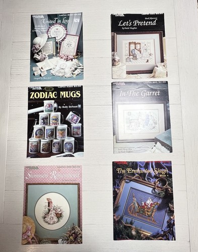 Leasure Arts LIT Of 6 Cross Stitch Leaflets #2035 . 885, 680, 2322, 2397, 392