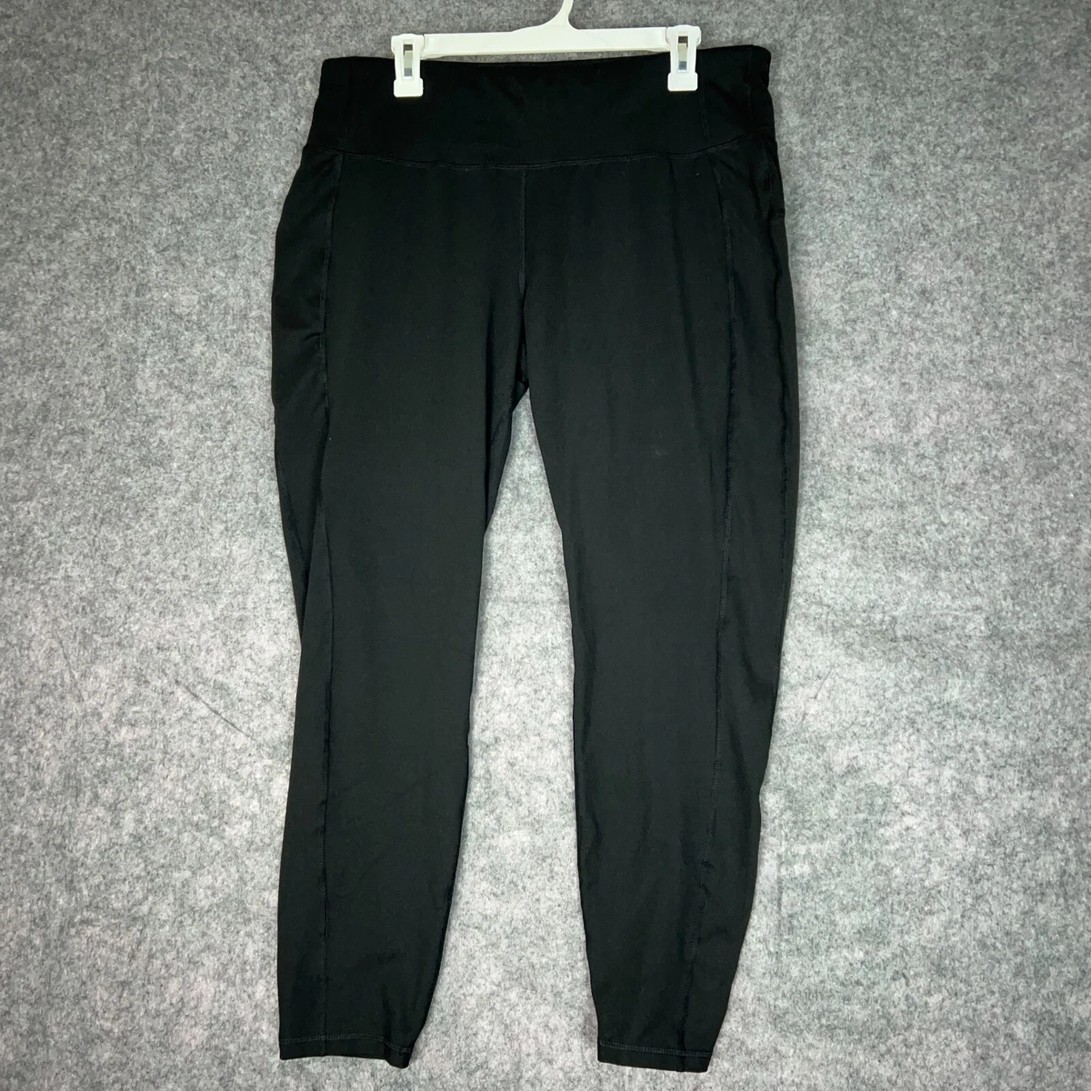 Avia Women Sweatpants Extra Large Black Running Sport Stretch Leggings  Active