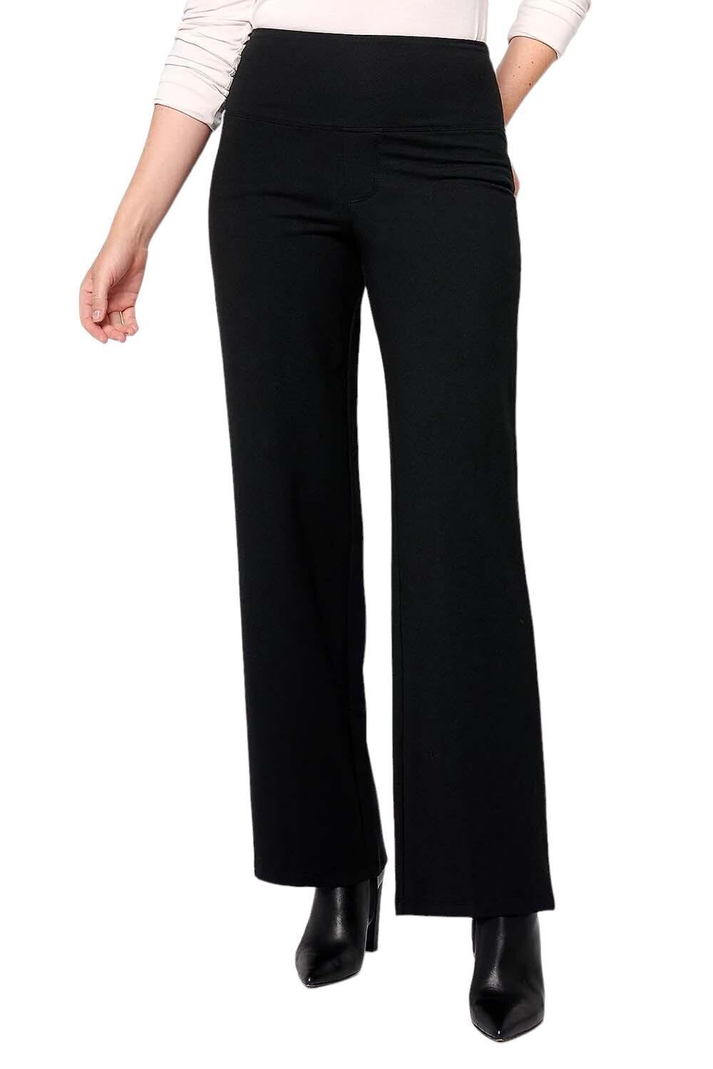 Women with Control Tall Tummy Control Wide Leg Pant Black