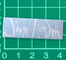 Jimi Hendrix Signature Sticker Decal white