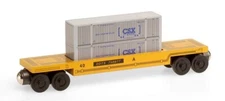 Wooden Whittle Shortline Railroad CSX SIlver DOUBLESTACK INTERMODAL CAR