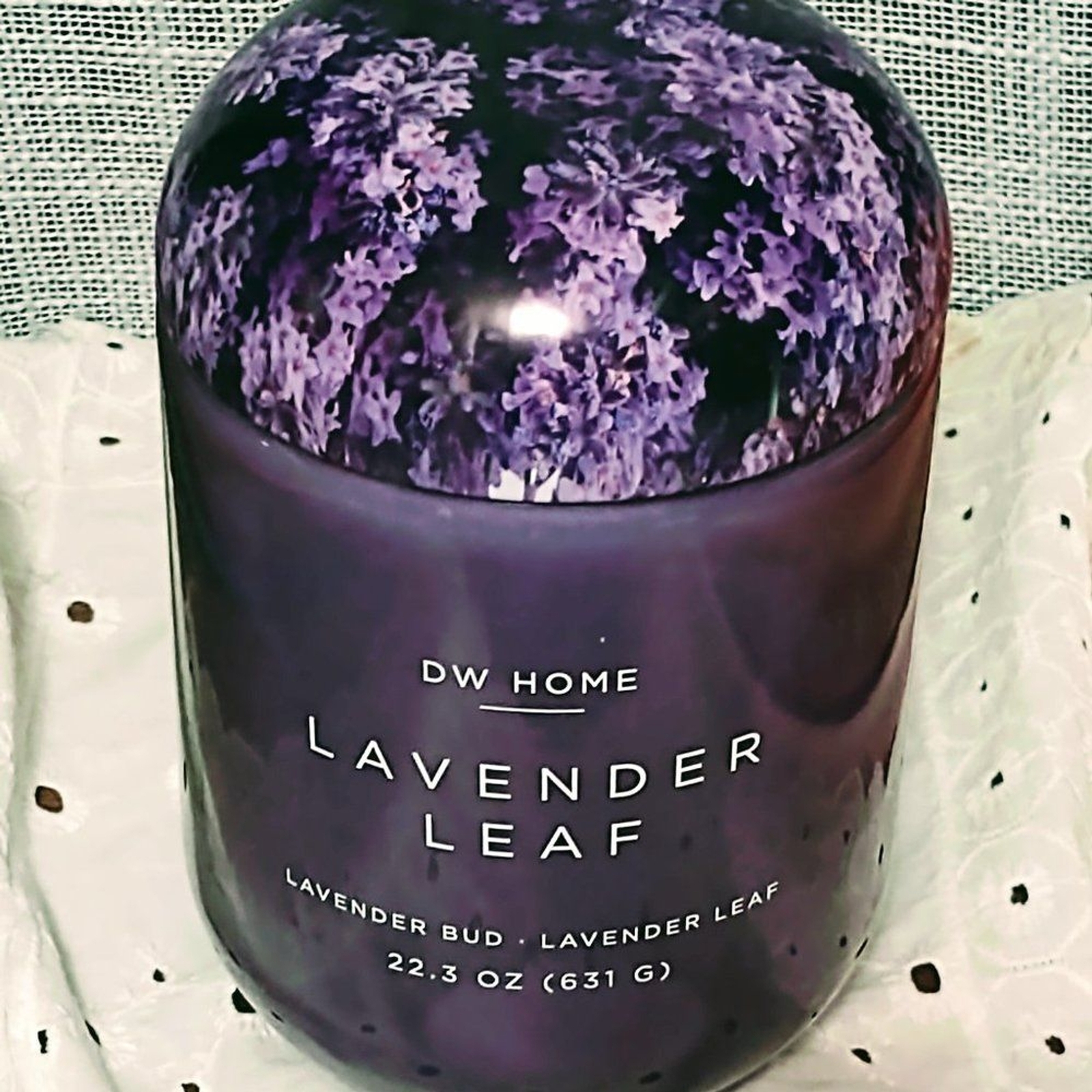 NWT DW HOME LAVENDER LEAF LARGE SPA CLEAN SCENTED CANDLE 22.3 OZ SINGLE