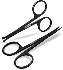Eyebrow Scissors, Professional Stainless Steel Small Shears for Men and Women, N