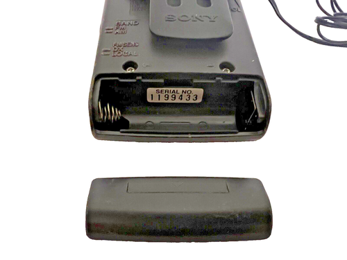 SONY WALKMAN Vtg SRF-49 Portable FM AM Radio w/Belt Clip+Earbuds Slide Rule Dial - Picture 11 of 16