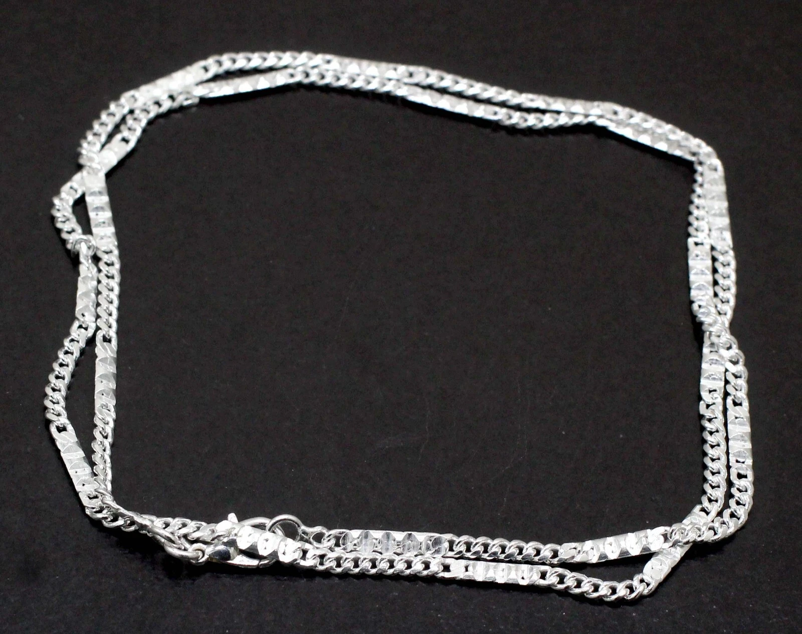 925 Sterling Silver Handmade Jewelry Beautiful Adorable Chain Necklace S-20-22"