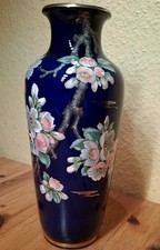 Villeroy und Boch alt Mettlach Vase Jugendstil handbemalt Apfelblüten Taiping