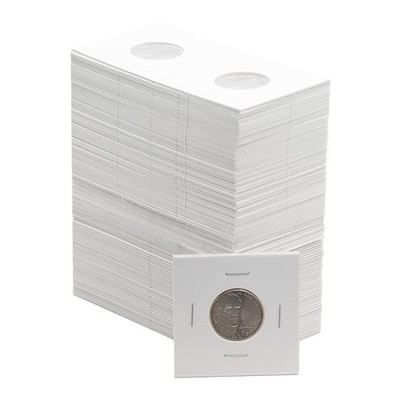 1000 Coin Shield Nickel 2x2 Coin Flips Mylar Cardboard Holders Storage PVC Free