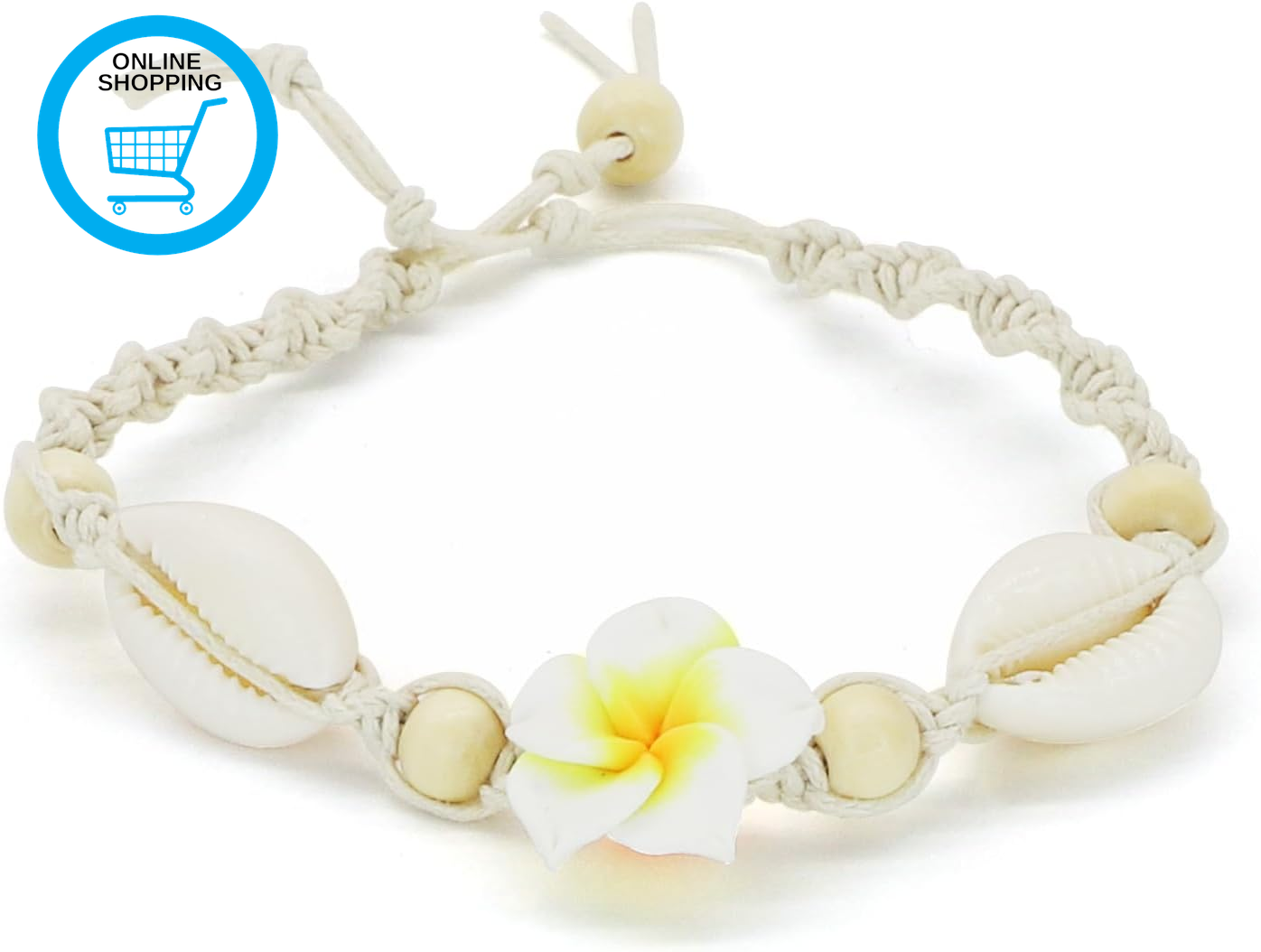 Shell Anklets Adjustable Boho Shell Charm Pendant Anklet Seashells Flower Beaded