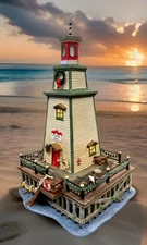 Dept 56 Dickens Village “Lighthouse, Queens Port” Light & Styrofoam Only READ