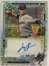 Jose Salas 2021 Bowman Chrome Auto 1st Speckle Refractor /299 Twins
