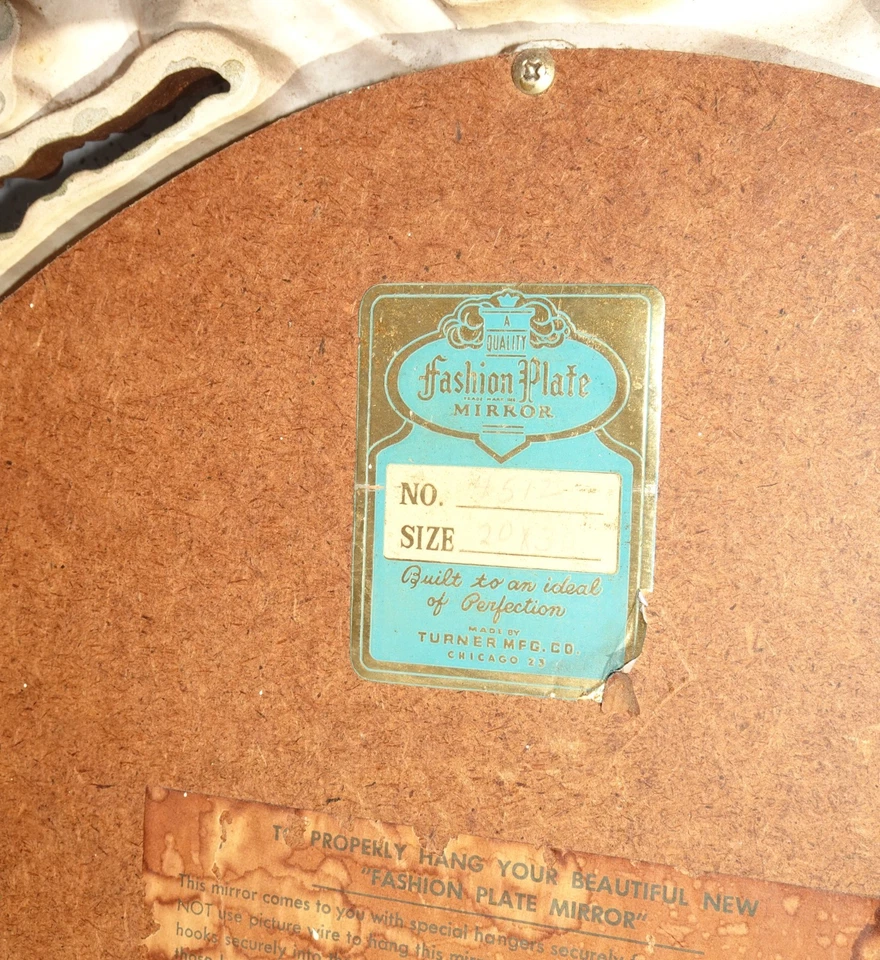 44" Tall Vintage Turner Mfg. French Provincial Gold Wall Mantle Mirror - Image 3 of 4