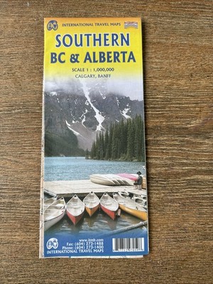 International Travel Map Southern Bc And Alberta