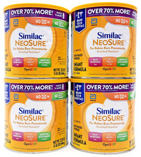 Lot of 4 Similac NeoSure Milk-Based Infant Formula Powder 22.8oz Exp 11/2027