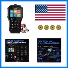Car Battery Tester 12v 6v 5-3000 Cca Load Tester Starter Alternator Tester ...
