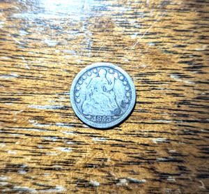 1853 Seated Liberty Silver Half Dime with Arrows Beautiful U.S. Type Coin