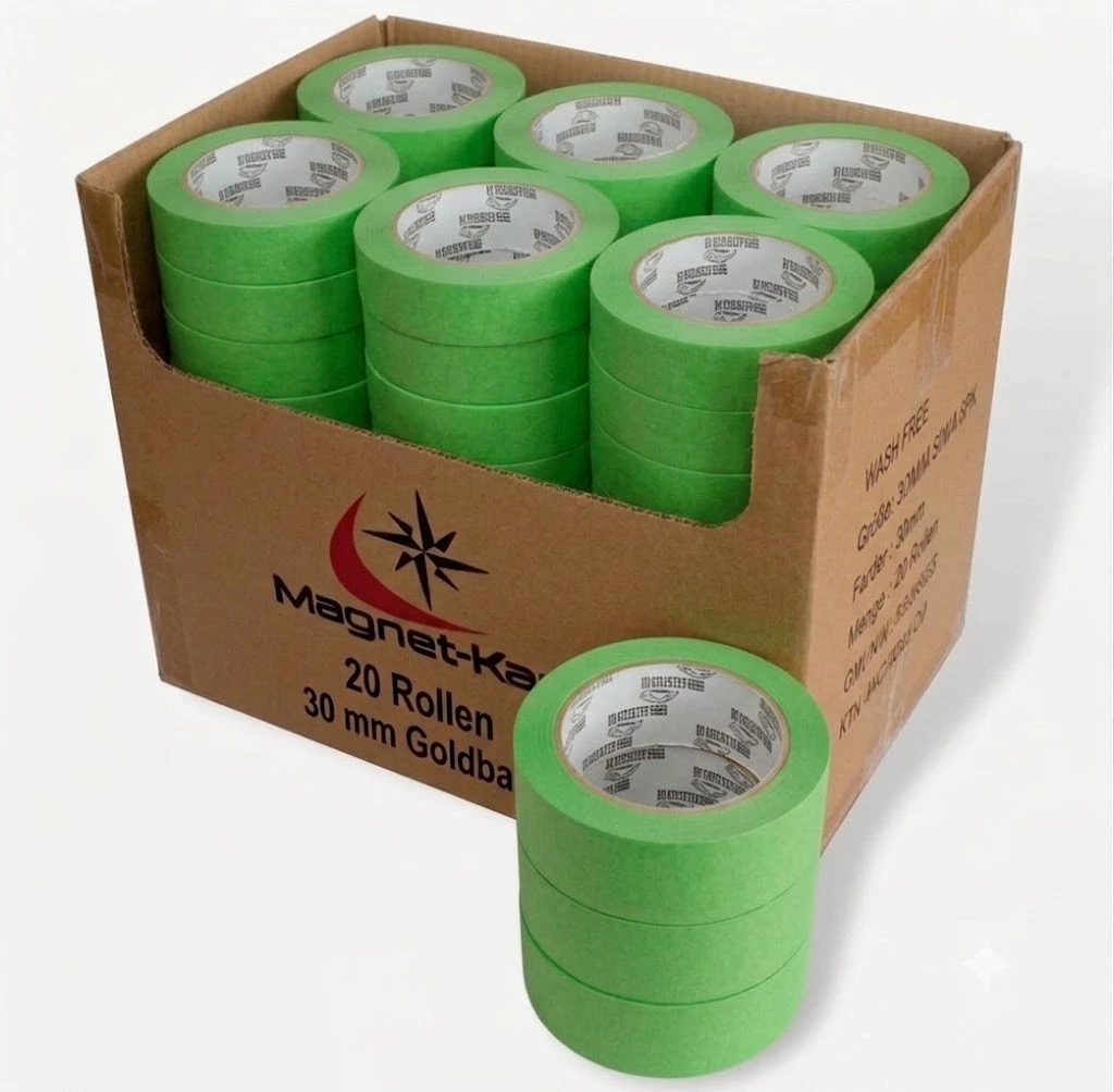 20 Rollen Goldband 30mm x 50m Rolle Klebeband Malerband Abdeckband Malerkrepp