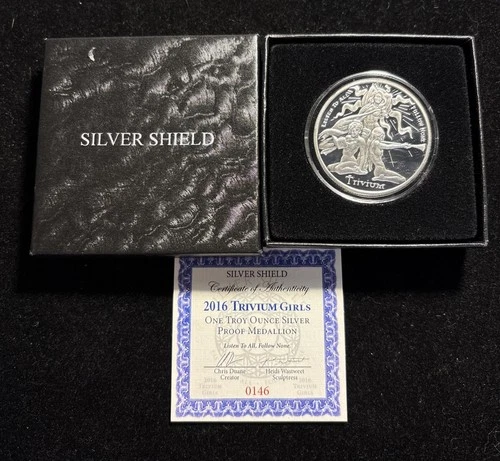 2016 Silver Shield Trivium Girls 1 Oz Silver Proof .999 With Box & COA -Item#262