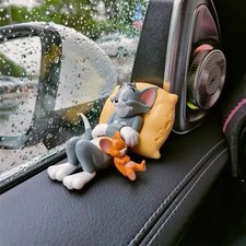 Sleeping Tom Jerry Action Figure Car Ornament Desktop / Air Condition Vent Decor