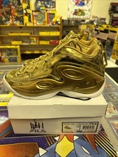 Fila Grant Hill 3 Metallic Gold Athletic Basketball Shoes Mens 1BM01759-700 Sz12