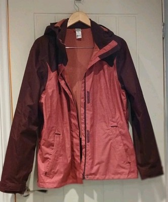 DECATHLON Womens Purple Rain Coat Size XXL Zip - Logo