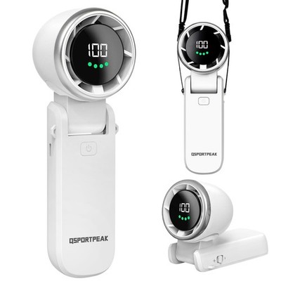 Wastou Ventilatore portatile, USB ricaricabile Turbo Fan portatile, 2600mAh batteria mini ventilatore personale, piccolo ventilatore a mano tascabile per viaggi campeggio all'aperto (Blu